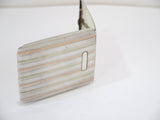 4" Sterling Silver 14K Gold Elgin American Mfg Co Antique Striped Cigarette Case