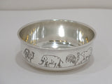 Sterling Silver International Sterling Antique Child's Bowl & Plate w/ Animals