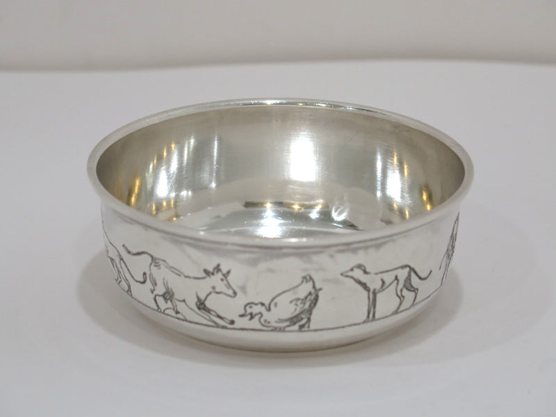 Sterling Silver International Sterling Antique Child's Bowl & Plate w/ Animals