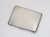 3 3/8 in - Sterling Silver Vintage London Import Mark Greek Key Cigarette Case