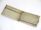 4.5 in - Sterling Silver Antique Italian Rose Motif Striped Cigarette Case