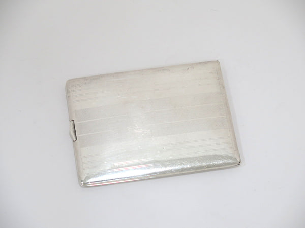 4" Sterling Silver Gilt Interior La Pierre Mfg Co Antique Striped Cigarette Case