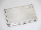 5 in Sterling Silver Gilt Interior Vintage English 1943 Guilloche Cigarette Case