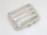 3.25 in Sterling Silver Gilt Interior Vintage English 1933 Curved Cigarette Case