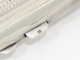 3.25 in Sterling Silver Gilt Interior Vintage English 1933 Curved Cigarette Case