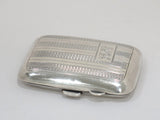 3.25 in Sterling Silver Gilt Interior Vintage English 1933 Curved Cigarette Case