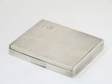 3 in - 900 Silver Gilt Interior Vintage European Guilloche Cigarette Case