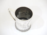 3.25 in - Sterling Silver Antique American Floral Motif Baby Cup