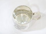 3 in - Sterling Silver Gibson, Belfast Antique 1899 Floral Child's Cup