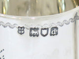 3 in - Sterling Silver Gibson, Belfast Antique 1899 Floral Child's Cup