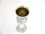 6 5/8 in - Sterling Silver Vintage Jewish Holiday Scenes Goblet