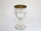 6 in Sterling Silver Gilt Interior Gorham Antique c. 1914 Grapevine Motif Goblet