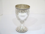5 7/8 in - Coin Silver William Gale & Son Antique 1853-66 Floral Goblet