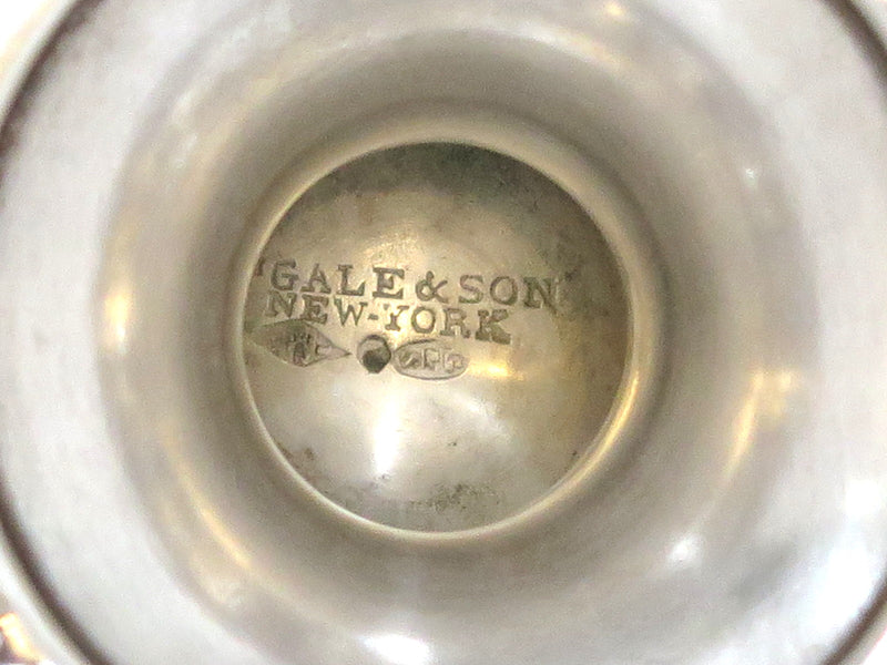6.25 in - Coin Silver William Gale & Son, New York Antique 1853-66 Floral Goblet