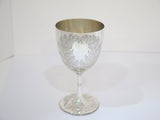 6 in - Sterling Silver Antique English 1868 Foliate Motifs Goblet