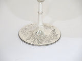 6 in - Sterling Silver Antique English 1868 Foliate Motifs Goblet