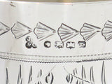 7 3/8 in - Sterling Silver Antique English 1857-58 Floral Motif Goblet