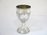 6 in Sterling Silver Gilt Interior Gorham Antique c. 1914 Grapevine Motif Goblet