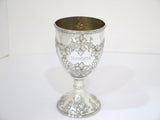 6 in Sterling Silver Gilt Interior Gorham Antique c. 1914 Grapevine Motif Goblet