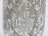 6 5/8 in - Sterling Silver Vintage Jewish Holiday Scenes Goblet