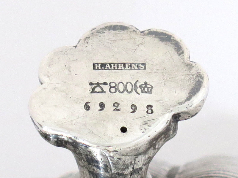 Pair of 11" European Silver H. Ahrens Antique German Shell-Shaped Serving Bowls