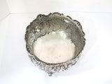 8 7/8 in - European Silver Antique German Celebrating Cupids Footed Serving Bowl