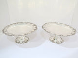 Pair of 8.75 in - Sterling Silver Tiffany & Co. Antique Scallop Motif Compotes