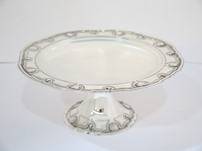 Pair of 8.75 in - Sterling Silver Tiffany & Co. Antique Scallop Motif Compotes