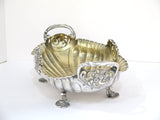 Pair of 11" European Silver H. Ahrens Antique German Shell-Shaped Serving Bowls