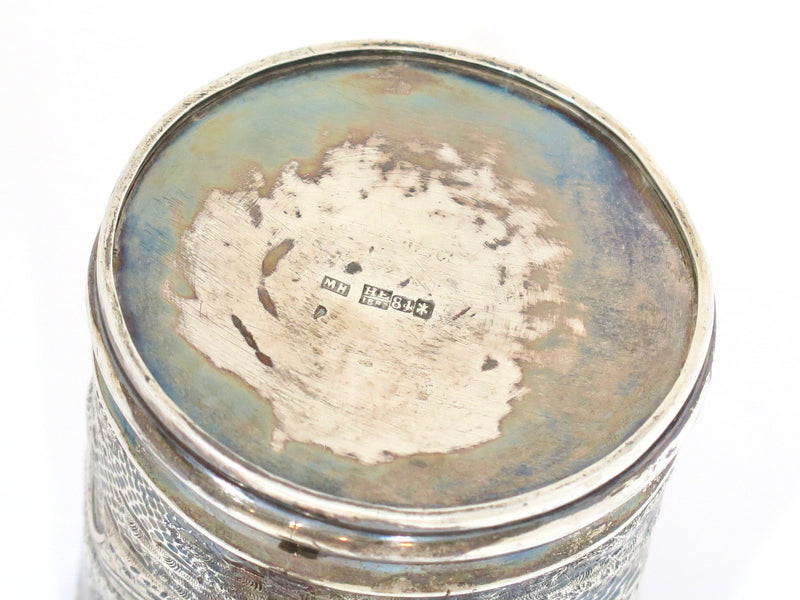 4.5 in - 84 Silver Antique Russian 1882 Village Scene Cup