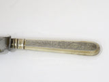 84 Silver Gilt Steel Antique Russian Floral Child's Spoon, Fork & Knife Set