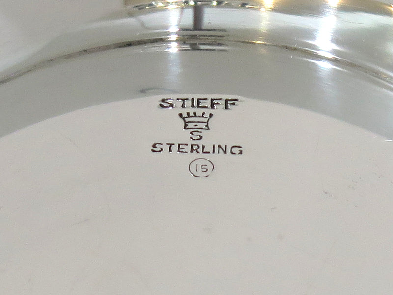 7.5 in - Sterling Silver Stieff Antique 1915 Floral Repousse Serving Bowl