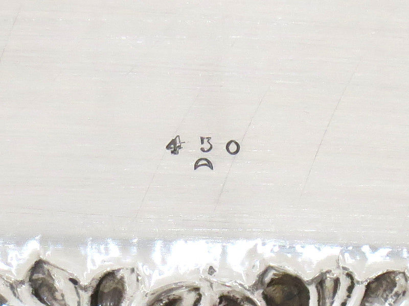 12 in - Sterling Silver Stieff Antique 1927 Floral Repousse Small Tray