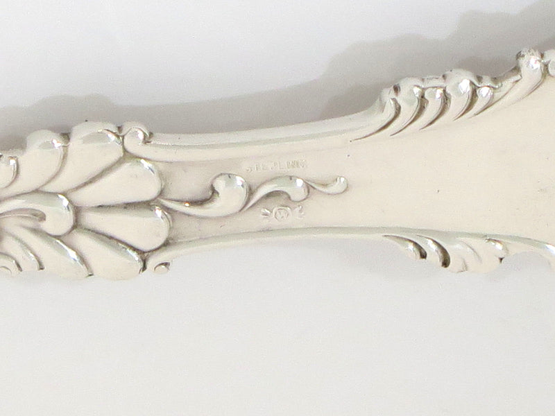 Sterling Silver Frank M Whiting Antique Foliate Pattern Serving Spoon & Fork Set
