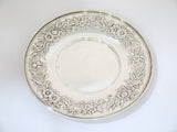 10 in - Sterling Silver S. Kirk & Son Vintage Floral Repousse Serving Plate