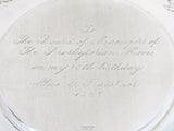 10 in - Sterling Silver S. Kirk & Son Vintage Floral Repousse Serving Plate