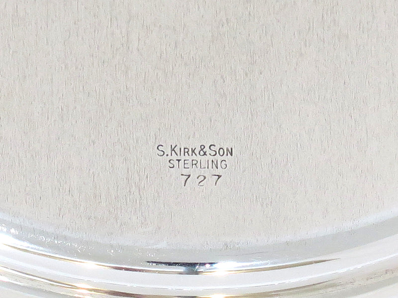 10 in - Sterling Silver S. Kirk & Son Vintage Floral Repousse Serving Plate