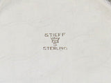 10 in - Sterling Silver Stieff Antique Floral Repousse Oval Serving Dish