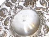 9.5 in Sterling Silver A. G. Schultz Antique Flowers Fruits Repousse Footed Bowl