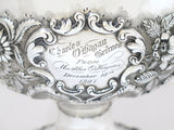 8.25 in - Sterling Silver Hennegen-Bates Co. Antique Floral Repousse Footed Bowl