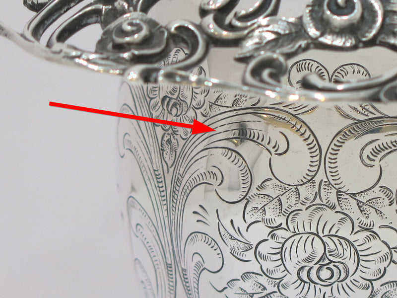 Set of 5 - Sterling Silver Roger Williams Antique Floral Scroll Vases