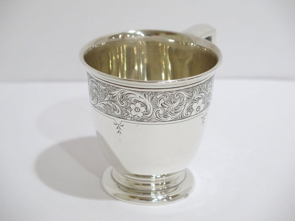 3 1/8 in - Sterling Silver J. E. Caldwell & Co. Antique Floral Baby Cup