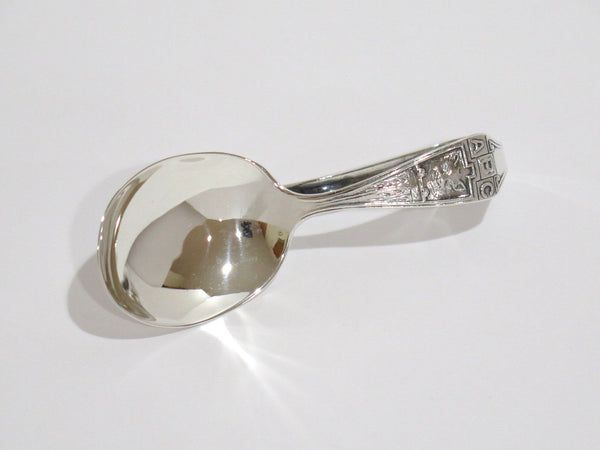 3.5 in - Sterling Silver Webster Co. Antique Cat "ABC" Baby Spoon