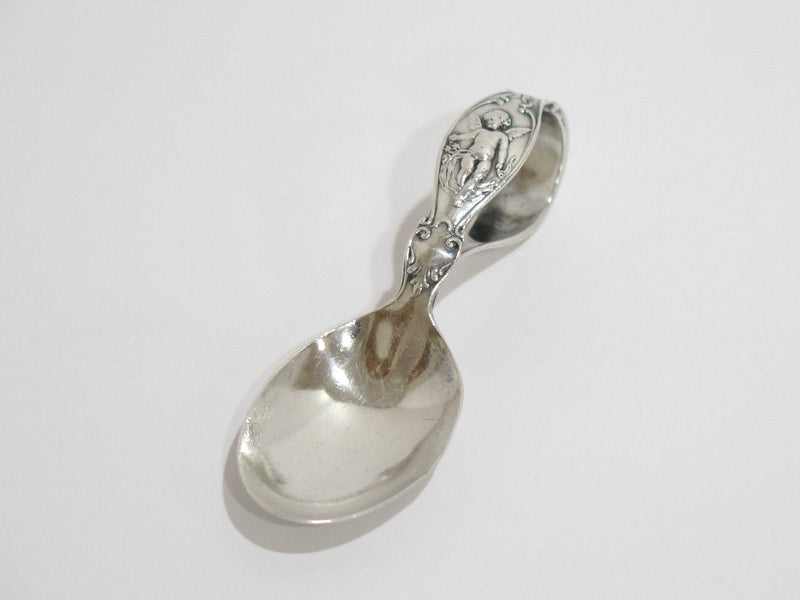 3.75 in - Sterling Silver Reed & Barton Antique Angel Baby Spoon