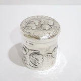 3 in - Sterling Silver William Comyns Antique English 1902 Angels Round Jar