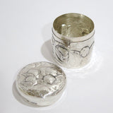 3 in - Sterling Silver William Comyns Antique English 1902 Angels Round Jar