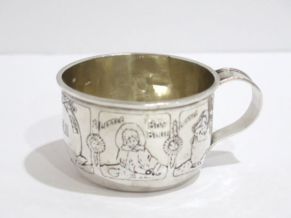 1 7/8 in - Sterling Silver The McChesney Co. Antique Nursery Rhymes Baby Cup