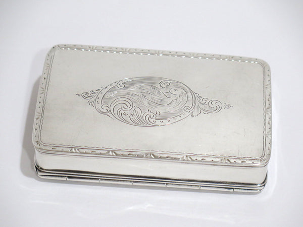 4 in - Sterling Silver Antique Dutch Life Scenes Snuff Box