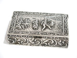 4.5 in - European Silver Antique German Dancing Scene Box