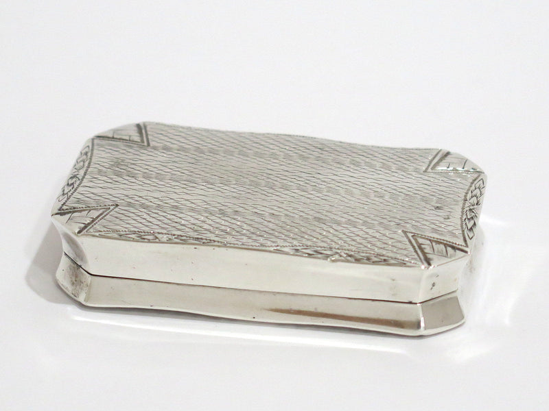 3 in - Sterling Silver Antique Dutch Floral Snuff Box